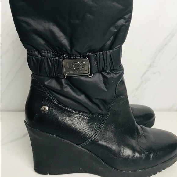 ugg black wedge bootie